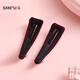 SANFU Velvet Hollow Triangular BB Clips Pair Elegant and Fashionable Retro Hair Accessories Hair Clips 849919 Red 2 pcs