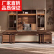New new Chinese style solid wood desk simple modern office president desk black walnut light luxury boss desk and chair 2.0m boss desk