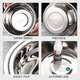 Vnash 304 stainless steel basin soup basin thickened vegetable basin rice basin kitchen basin salad seasoning basin commercial household 20cm