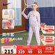 NIKE Girls' Hooded Fleece Sweatshirt + Pants 2-piece Set 2025 Winter Flower Print Children's Warm Suit