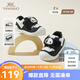 Ying's YEEHOO children's shoes winter boys' front shoes Velcro non-slip toddler shoes baby toddler shoes black 19 recommended foot length 12.8-13.3