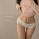 Universal Japanese underwear for women in summer thin pure cotton lace bow breathable low-waist girls briefs light gray 12% off for 5 pieces or more L