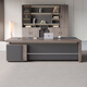 Mudini boss office desk and chair combination simple modern executive desk high-end manager worktable supervisor leader president table 2.4 meters boss table short style/single cabinet