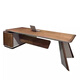 Solid wood desk executive desk new Chinese style North American black walnut president high-end office modern minimalist furniture executive desk 2.6 meters (ash wood)