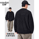 Pure (YISHion) lazy style Henry collar sweater for men 2025 autumn and winter loose casual sheep wool sweater gray button-up sweater 8112 floral gray M 90-120Jin Jin is equal to 0.5 kg