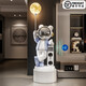 British internet celebrity astronaut astronaut audio living room decoration large floor-standing home entrance entrance 2026 new creative extra large blue upgraded Xiaoai speaker + electronic clock 132CM total height