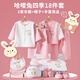 Shubeiyi baby clothes gift box pure cotton set for newborn male and female babies 0-3 months old newborn autumn and winter small persimmon orange 18 pieces 2 sets of clothes + hat + rich supplies 66cm