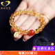 GONMCEAN Brazilian Citrine Bracelet Women's Single Circle Simple Bracelet Buddha Beads South Red Jewelry Gift
