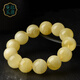 Manla Yupei natural beeswax bracelets for women, original color chicken fat, yellow and white nectar bracelets, no roasted color, men's amber, old beeswax collection, full honey and wax 13mm bracelet