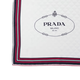 PRADA Jacquard Design Twill Silk Scarf Women's White White F