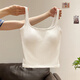 American hot girl vest with breast pads and suspenders for women 2025 summer new all-in-one underwear outer top white M 95-105Jin Jin is equal to 0.5 kg