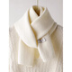 Jin Jin is equal to 0.5 kg Mu Knitted Scarf Women's Winter 2025 New Korean Solid Color Ins Style Warm Shawl Versatile Couple Scarf Gift Swan White
