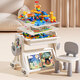 Aifuler multifunctional building block table large particle puzzle boys and girls educational game drawing table children's gift toys from 3 to 6 years old