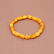 WANJUN Natural Baltic Sea Chicken Fat Yellow Old Beeswax Bracelet Buddha Beads Beeswax Raw Mineral Seed Beads Follow the Shape Passepartout Bead Diameter 7-8mm Old Wax Collection Boutique Comes with Certificate Supports Re-inspection