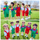 Yusenyi Little Gecko Borrowed Tail Performance Costume Sixty-One Kindergarten Cute Overalls Costume Children's Animal Dinosaur Small Wall Pure Cotton White Short Sleeves + Red Dinosaur Straps One Size 110cm