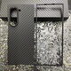 Samsung (SAMSUNG) original quality zfold6 Kevlar aramid fiber material Samsung zfold7 mobile phone case ZFold5 carbon Samsung zfold6 three-piece blue fine lines 600d volcanic hole single back cover