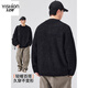 Pure (YISHion) lazy style Henry collar sweater for men 2025 autumn and winter loose casual sheep wool sweater gray button-up sweater 8112 floral gray L 120-140Jin Jin equals 0.5 kg