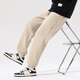 Pull back youth casual pants men's winter fleece polar fleece straight pants thick and warm high-quality men's sports pants olive green (blue maple pants logo) S /165 (weight 85-100Jin Jin equals 0.5 kg)