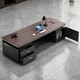 Desk Boss Desk Simple Modern Double Cabinet Mobile Cabinet Office Manager President Desk and Chair Combination Desk 1.8*0.8 Meter Boss Desk (Installation Included)