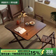Jiayi solid wood folding dining table household simple small dining table small apartment study desk rental room outdoor portable square table
