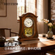RHYTHM medieval style solid wood clock with original Japanese silent music movement hourly table clock desktop European style large table clock CRH165NRO6 12*26*34.5cm