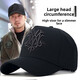Hat men's wide brim high top large head circumference showing face small fashion multifunctional baseball cap women's fashionable new dome style - China black normal size 55-59 cm hat circumference