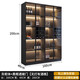 Zhong Zhanggui wine cabinet display cabinet household glass wine cabinet living room wall custom light luxury storage cabinet 2025 new sideboard installation included 0 level 1.8 thickened plate four-door wine grid 160x4