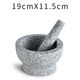 Garlic mortar, stone mortar, garlic masher, garlic mortar, household manual chili grinder, garlic masher, classic garlic mashing cup 19*11:5cm, free garlic hammer
