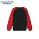 Skechers Children's Spring Series Autumn and Winter Children's Clothes Red Raglan Sleeves Fashionable and Versatile Sweater L126K007