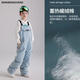 Bounce rope new product children's ski pants suspenders boys and girls ski clothing big children thickened waterproof outdoor snowboard sports pants black_zipper legs M 120 size_(suitable for height 120-125c)