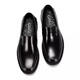 SATCHI men's shoes new business casual leather shoes genuine leather formal men's slip-on flat breathable thick-soled loafers black 42