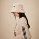 MMOPTOP letter plush fisherman hat for women in autumn and winter, large head circumference, face-showing small hat, warm plus velvet basin hat