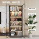 Zhong Zhanggui glass small wine cabinet living room wall display cabinet storage cabinet light luxury red wine cabinet household small wine storage cabinet 60x32x200 double door glass dark gray delivery to home