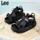 Lee children's shoes summer children's sandals for girls anti-slip soft bottom Velcro breathable beach shoes for boys black 27 recommended foot length 166mm