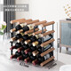 The middle shopkeeper's light luxury red wine rack and wine storage. Diamond-shaped sapele wood wine rack. Simple and modern 100-grid wine cellar design. 4X4 grid square-235mm-sapele wood.
