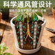 Pot soil ventilation tube breathable tube anti-root rot ventilation tube pot soil breathable flower pot bottom extension soil flower fertilization tube pot soil breathable tube anti-root rot extension tube transparent 10 pieces