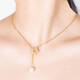 Shijanu s925 silver shell pearl pendant clavicle chain female Korean temperament fashion rose gold choker choker necklace rose gold necklace