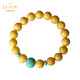La Yun Feiyin Laomi Chicken Oil Yellow Beeswax Bracelet Women's Single Circle Amber Bracelet Attractive Simple Jewelry Ornaments Turquoise Accessories Beads About 8mm