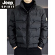 JEEP SPIRIT Premium Stand Collar Down Jacket Men's Winter Jacket 2025 New Lightweight Coldproof Versatile Winter Top Short Black M