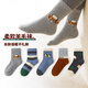 Six-fingered mouse boneless autumn and winter thickened warm wool socks for boys, middle and large children, students, children and boys mid-calf socks 96D (Puppy Adventures) 5 pairs, one size fits all, recommended for 1-3 years old (shoe size 24-27, sock label 3-5 years old)