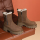 DAPHNE Daphne snow boots women's winter plus velvet thickening Northeast minus 40 degrees outdoor non-slip large cotton shoes 2025 new style coffee color plus velvet 38 (240mm)