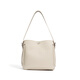 2025 summer new style first layer cowhide niche bucket bag for women, wool white