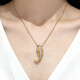 18K gold diamond koi pendant studded with diamonds, shining good luck gift for girlfriend’s birthday, yellow