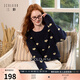 Sancai 2025 new winter sweater bow love jacquard loose pullover sweater casual retro M navy blue M 160/84A