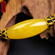 Amber style, one thing, one picture, one certificate, beeswax bracelet, bucket beads, single bead, bracelet braided rope, natural amber, Russian material, chicken fat yellow, bracelet 4.13g, 13.5*32mm