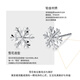 Wanfulong 2025 new platinum snowflake earrings for women pt950 shiny platinum commuting versatile high-end earrings gift PT950 platinum snowflake earrings 0.98g