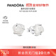PANDORA Snow Reflecting Rose Earrings White Elegant High-end Fashion Niche Design Birthday Gift for Girlfriend