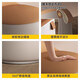 Xiaomi Master Bedroom Girls Makeup Stool Bedroom Dressing Stool Rotating Makeup Chair Italian Minimalist Round Stool Light Luxurious and High-end Fixed Style Cat Scratch Leather Beige + Orange