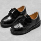 Yu Pinjia Children's Leather Shoes 2025 Autumn New Boys Black British Leisure Leisure Shoes Student Among the Big Children's Performing Shoes Black Single-layer Black [M-5] 33 yards 20.4cm