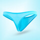 Iosn men's ice silk translucent thong thin sexy sexy underwear T bag breathable low-waist young men's pants black